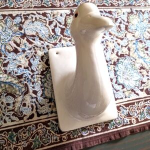 Ceramic vintage duck wall feature